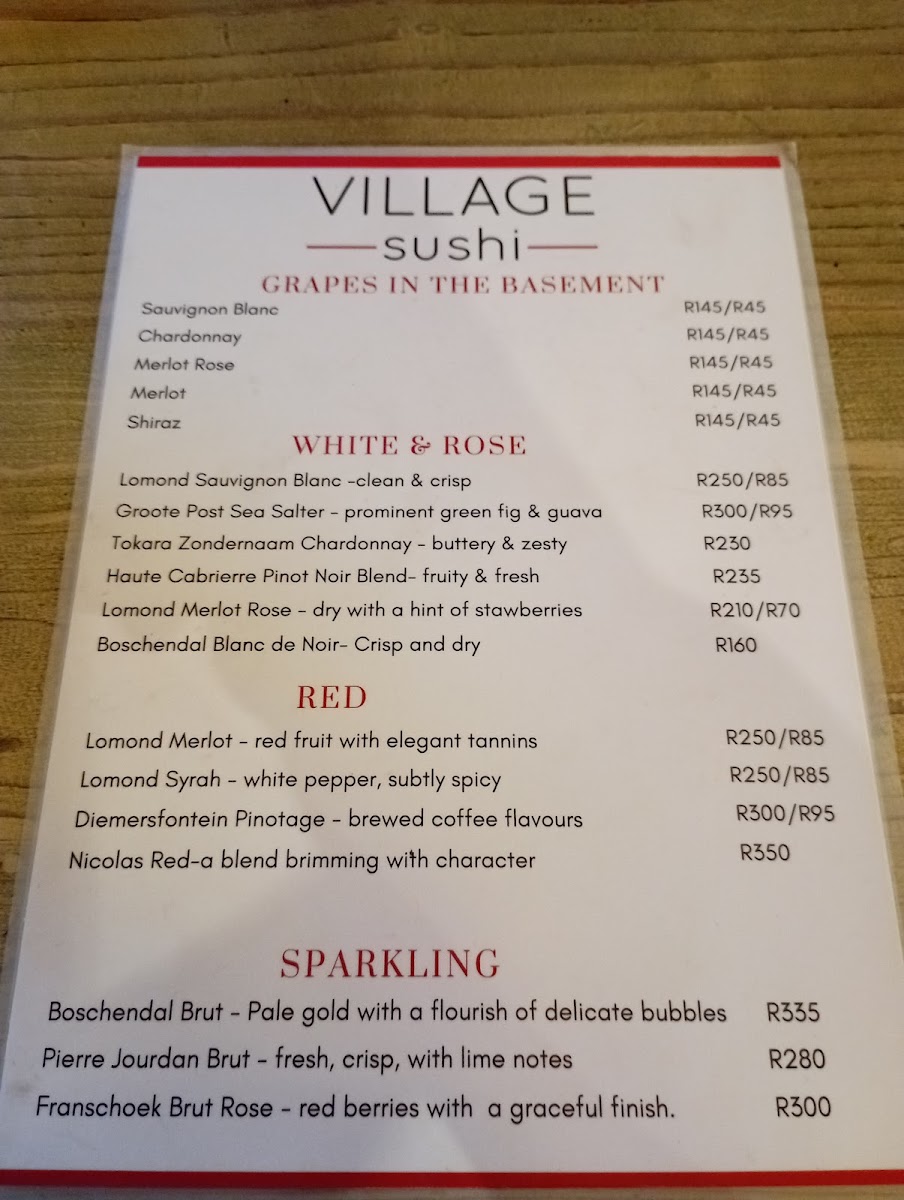 Menu Village Sushi Restaurant-2